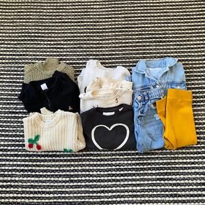 🌿Girls Kids 9P Clothing Mix Lot Bundle Zara Hanna Andersson Gap 2/5T